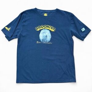 Brooklyn Royal Giants Blue Marlin Baseball Lion Graphic Logo Sports T-shirt Med
